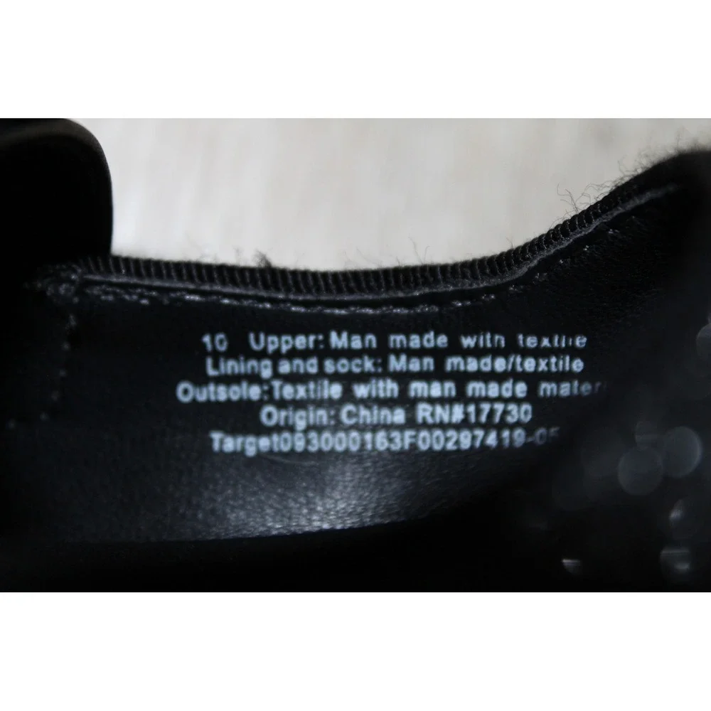 Cat & Jack Girls Black Glitter Mary Jane Bow Flats Shoes Size 10 Target Chunky